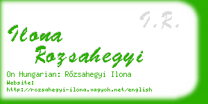 ilona rozsahegyi business card